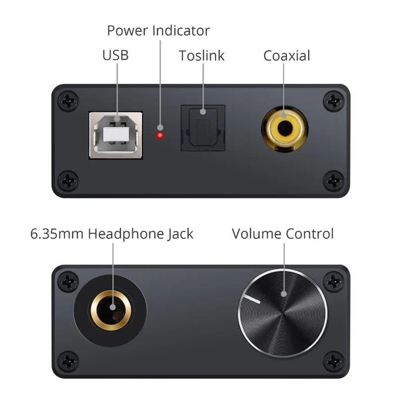 

USB DAC audio converter adapter with headphone amplifier USB to coaxial S/PDIF digital to analog 6.35mm audio sound card NND