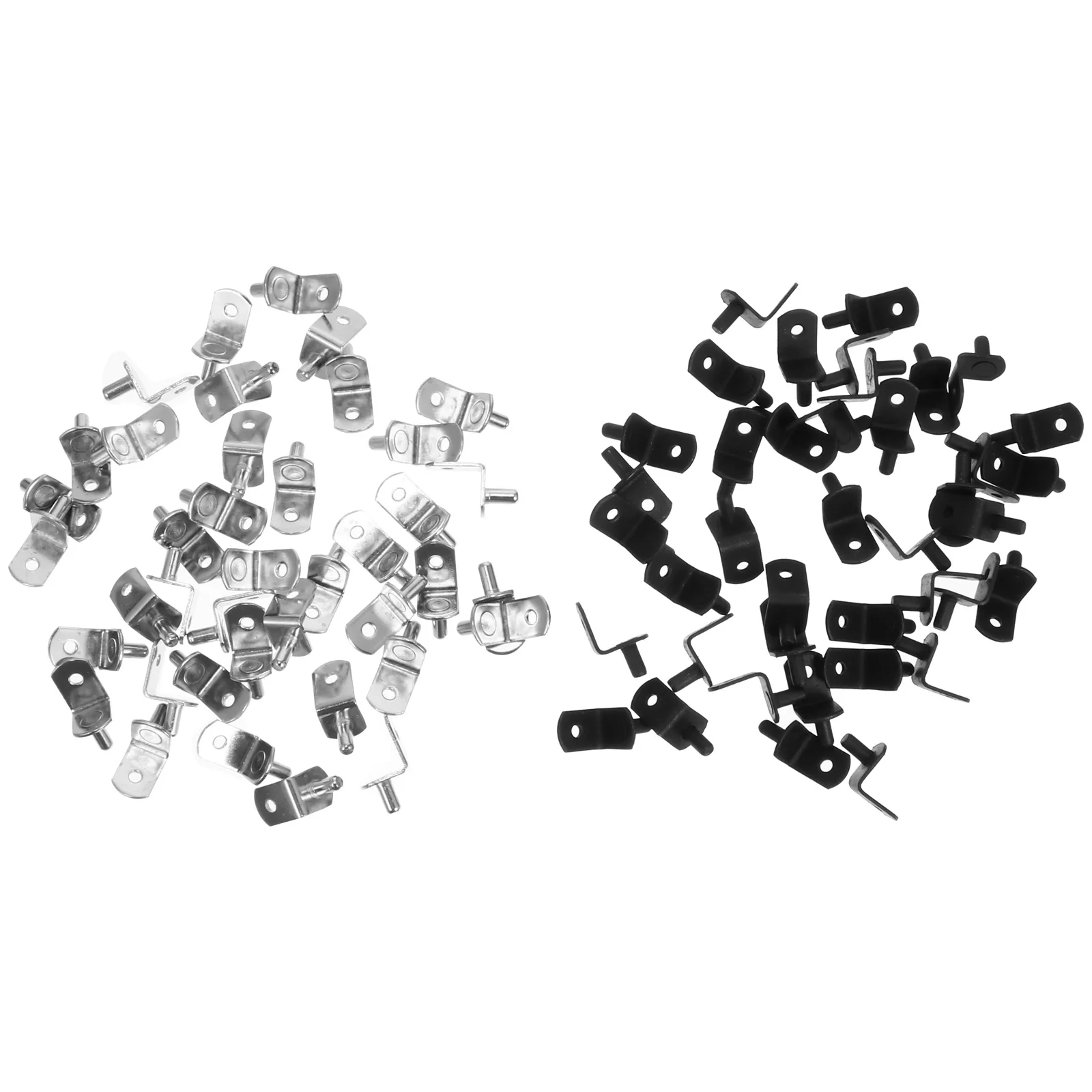 

80 Pcs Wardrobe Partition Holder Hardware Accessories Shelves Shelving Cold Rolled Steel Furniture Clapboard Fixing