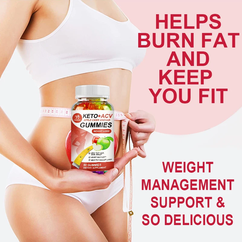 Keto Apple Cider Vinegar Gummies Weight Loss BHB Raseberry Slimming Apple Cider Vinegar Vitamin Supplement Bear Gummy