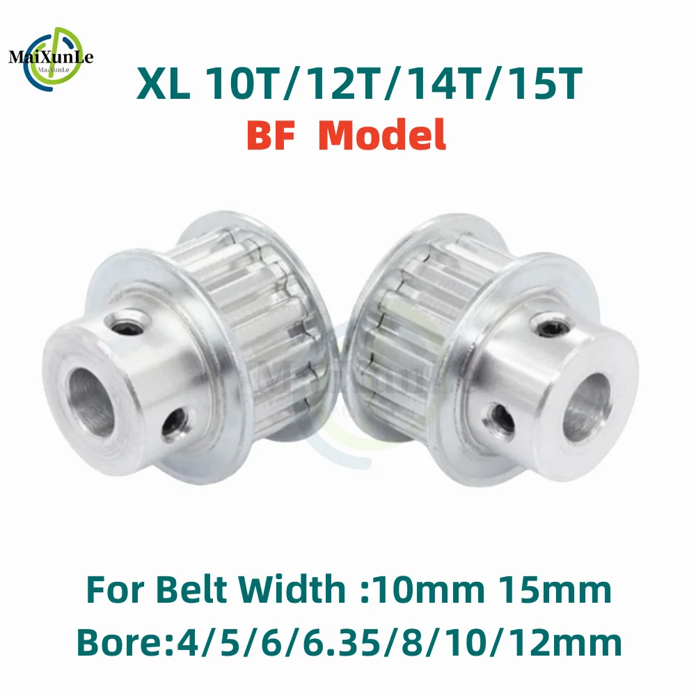 

XL BF-model 10/12/14/15T Timing Pulley Bore 4~12mm Pitch 5.08 mm Aluminum Pulley Width 11/16mm For 10/15mm XL Timing Belt