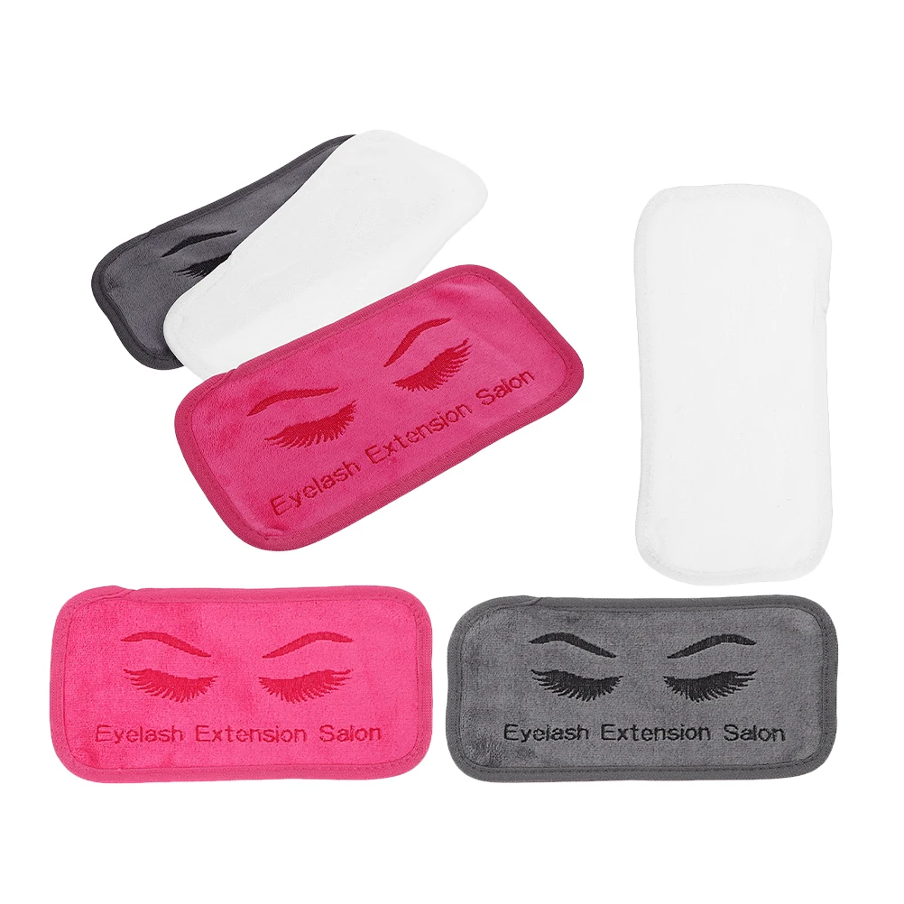 

6pcs Eyelash Extension Pads Grafting Forehead Cushions Soft Cloth Reusable Lash Tools Beauty Salon Supplies Deep White Gray