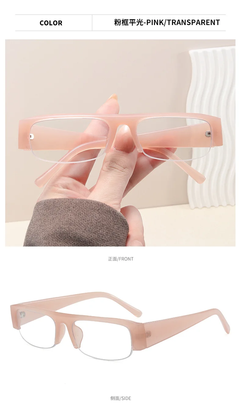 Neue Modische Kleine Quadratische Leoparden-Schwarze Brillenfassung für Damen Vintage Halbrahmen-Sonnenbrille Damen Outdoor-Brillen UV400 – Detail 23