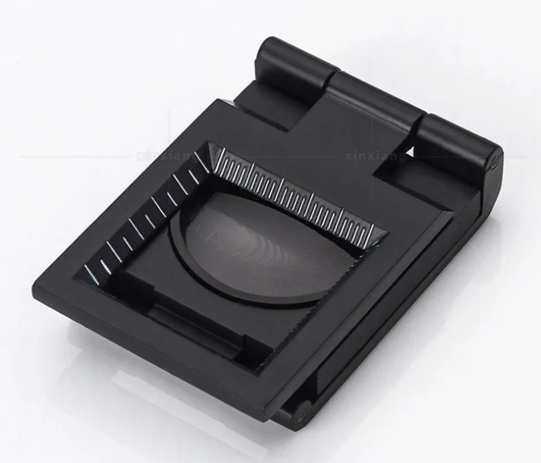 Foldable All-metal Black Paint, Two LED Lights, Cloth Mirror, Scale Inspection Magnifying Glass