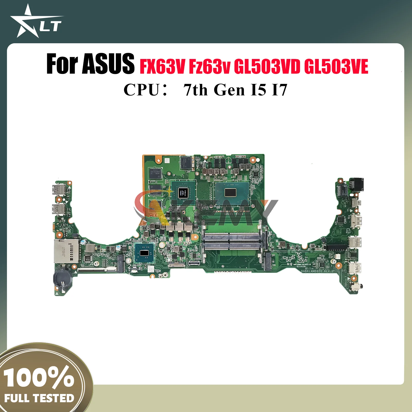

GL503VD Материнская плата для ноутбука ASUS ROG Strix GL503V GL503VD FX63V GL503VE Fz63v Материнская плата для ноутбука с процессором I5 I7 100% тестирование ОК