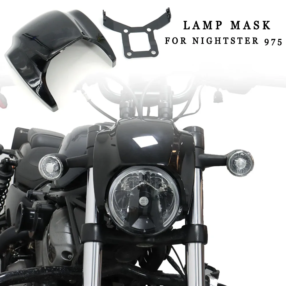 

Motorcycle Gloss Black Front Mask Headlight Fairing Cover FOR Harley Nightster 975 RH975 RH 975 2022 2023