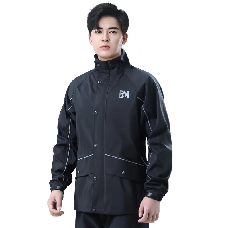 New Trend Motorcyclist Raincoat Waterproof Protective Rain Coats Rain Equipment For Motorcycle Reflective Split Raincoat