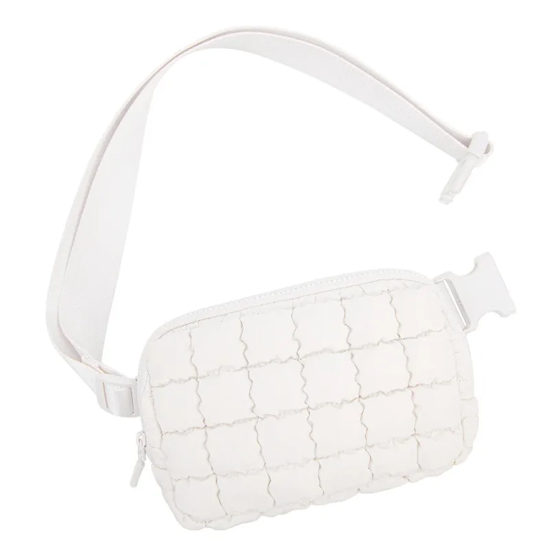 

New Personalized Down Bag Fashionable Rhombus Travel Backpack Girls Casual Versatile Riding Puff Bag