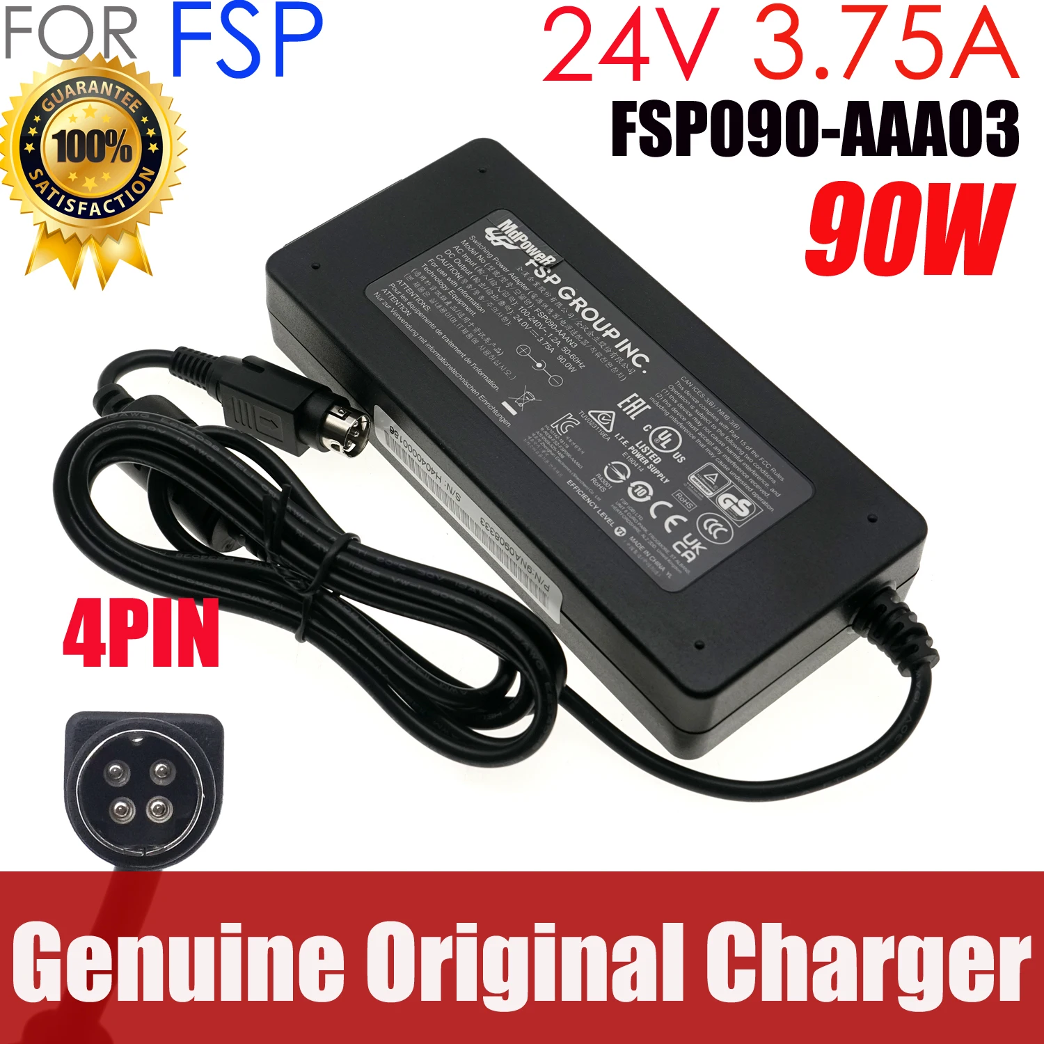 

Genuine FSP090-AAAN2 FSP090-AAAN3 Switching Power Adapter 24V 3.75A 90W Charger For FSP H00000588 Power Supply 4 PIN (Din) Plug