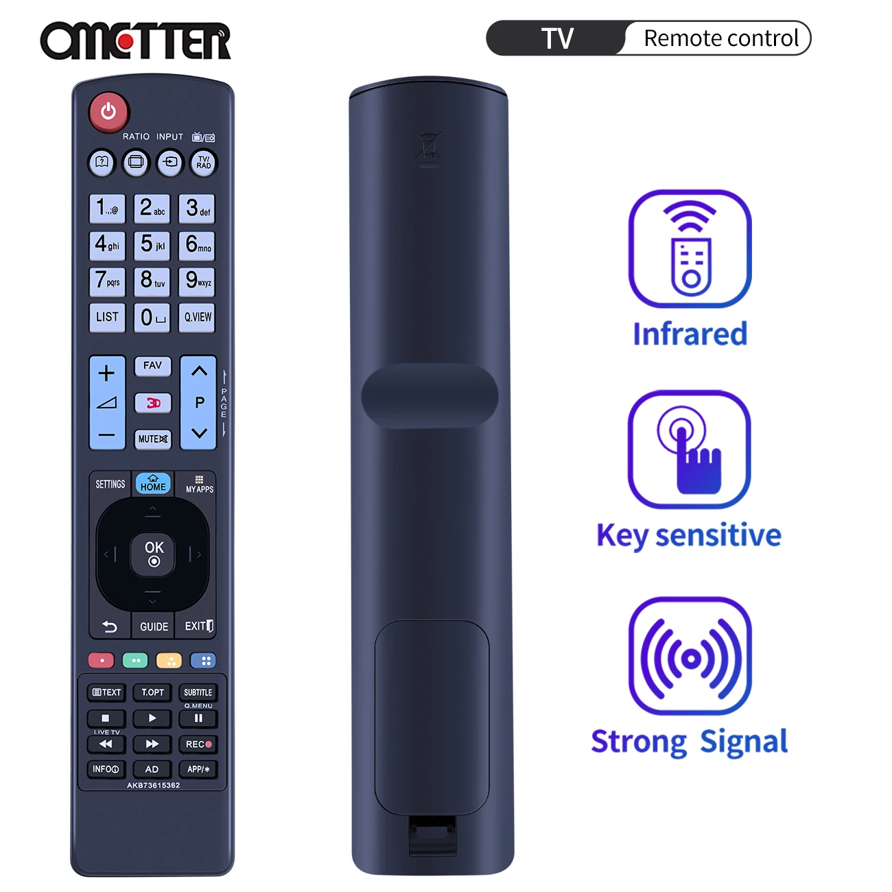 AKB73615362สำหรับ4K ทีวีจอแอลซีดีรีโมทคอนโทรล42PM470T-ZA 50PM4700-ZA 50PM470S-ZA 50PM470T-ZA 50PM6700-ZA 50PM670T-ZA 50PM670S-ZD