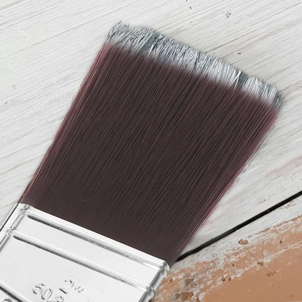 

Durable Thickened Paint Brush Cleaning Tool Solid Wood Handle Brush Soft Bristle Angled Tinplate Wall Brushing Tools Coating