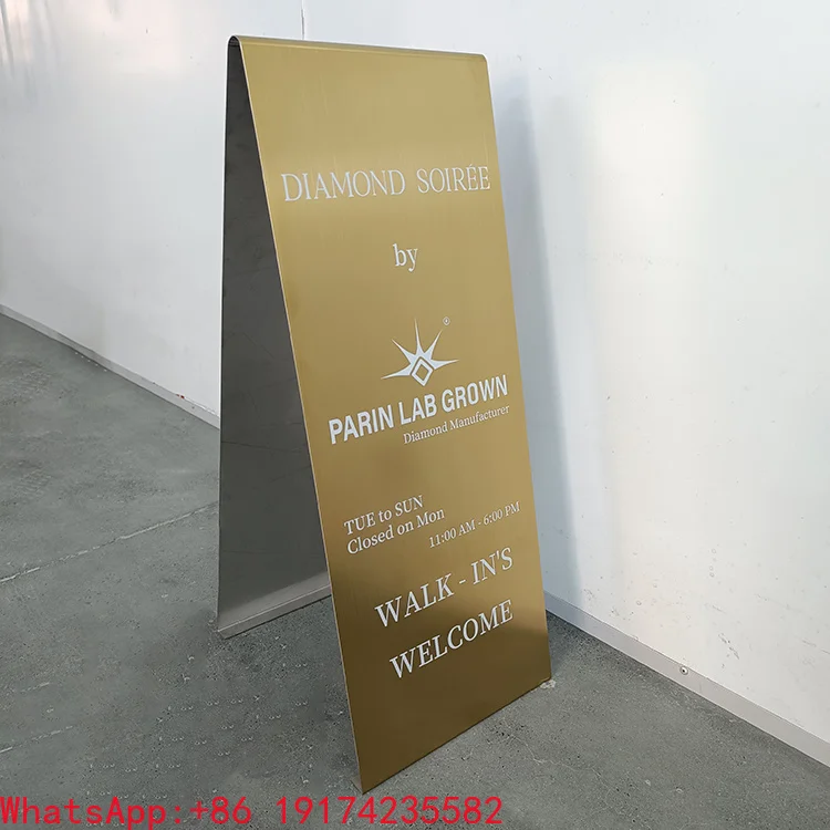 Factory Price A-Frame Stand Sign Board Outdoor Indoor Business Sign Pavement a Frame Sidewalk Signs