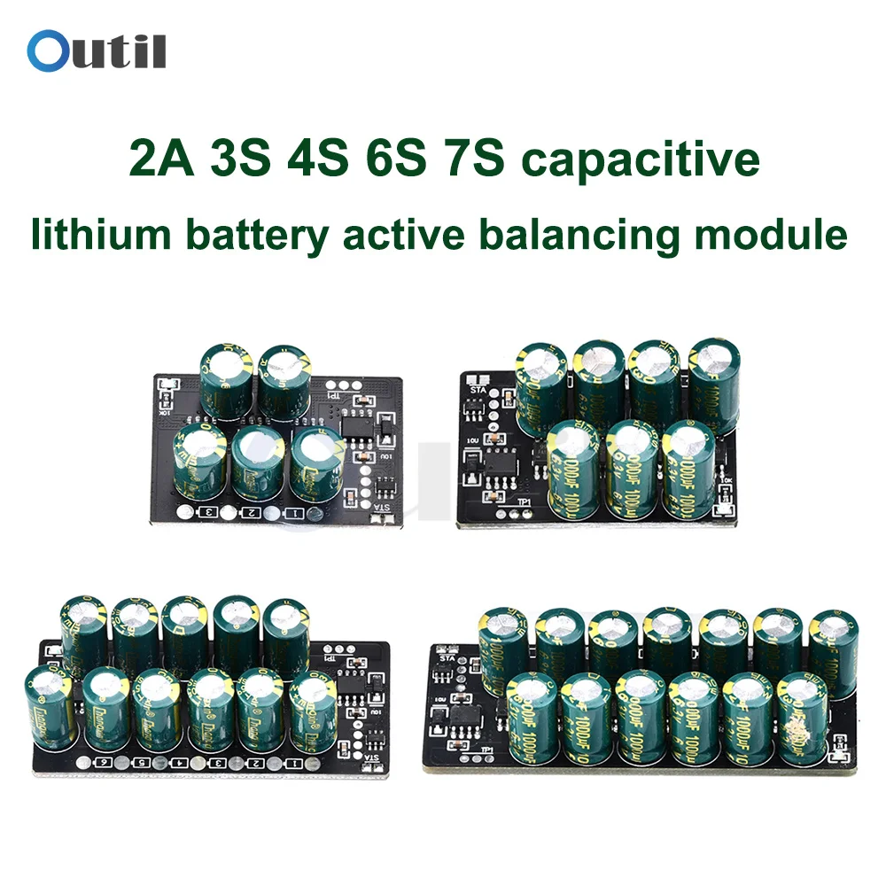 3S 4S 6S 7S 2A Capacitive Lithium Battery Active Equalization Module For Lifepo4 Battery Equalizer Universal 21700 18650 Battery