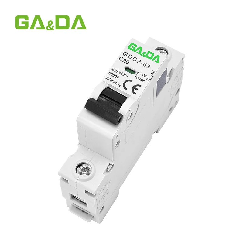 1p Professional Manufacturer's MCB 20A 6ka 230V Miniature Circuit Breaker