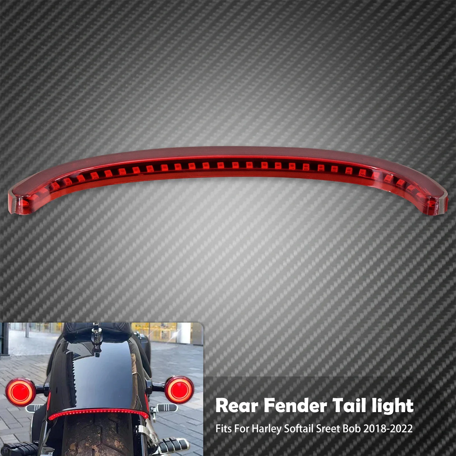 Feu Arrière LED Moto Avec Clignotants - Compatible Softail Fat Bob FXFBS 114 / FXFB 107 2018+