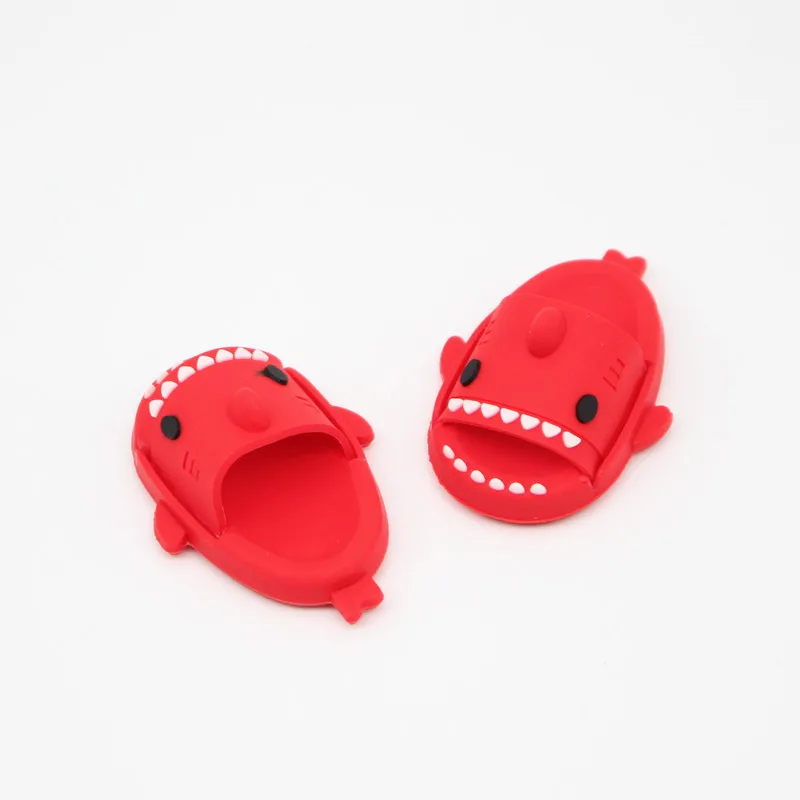 A Pair Dollhouse Kits Miniature Things Cute Shark Slippers Doll Shoes  Doll Accessories