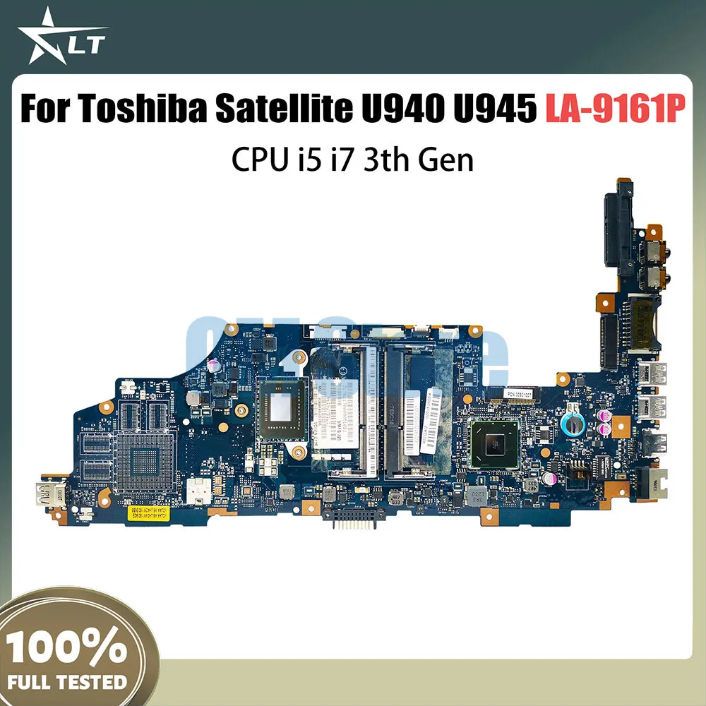 

VCUAA LA-9161P K000141040 K000136100 Mainboard For Toshiba Satellite U940 U945 laptop Motherboard With CPU i5 i7 3th Gen DDR3