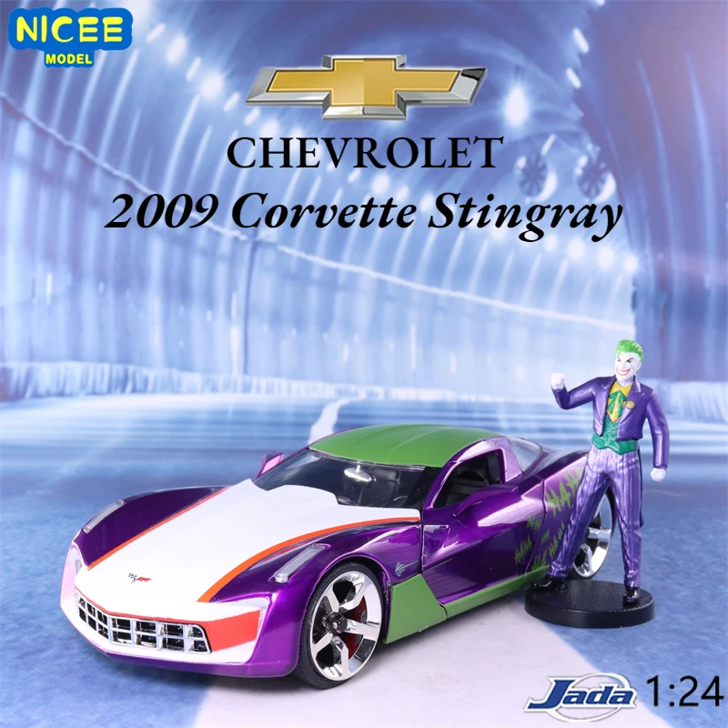 

Jada 1:24 2009 Chevrolet Corvette Stingray на заказ с экшн-фигуркой, литой игрушечный автомобиль модель Chevy автомобиль игрушка J232