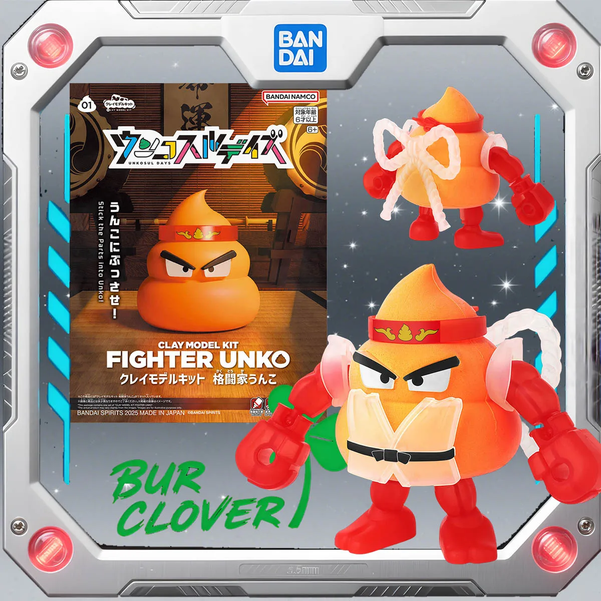 In Voorraad Bandai Originele Anime Model Klei MODEL KIT FIGHTER UNKO Gemonteerd Model Beweegbare Gewrichten Hoge Kwaliteit Collectible Speelgoed