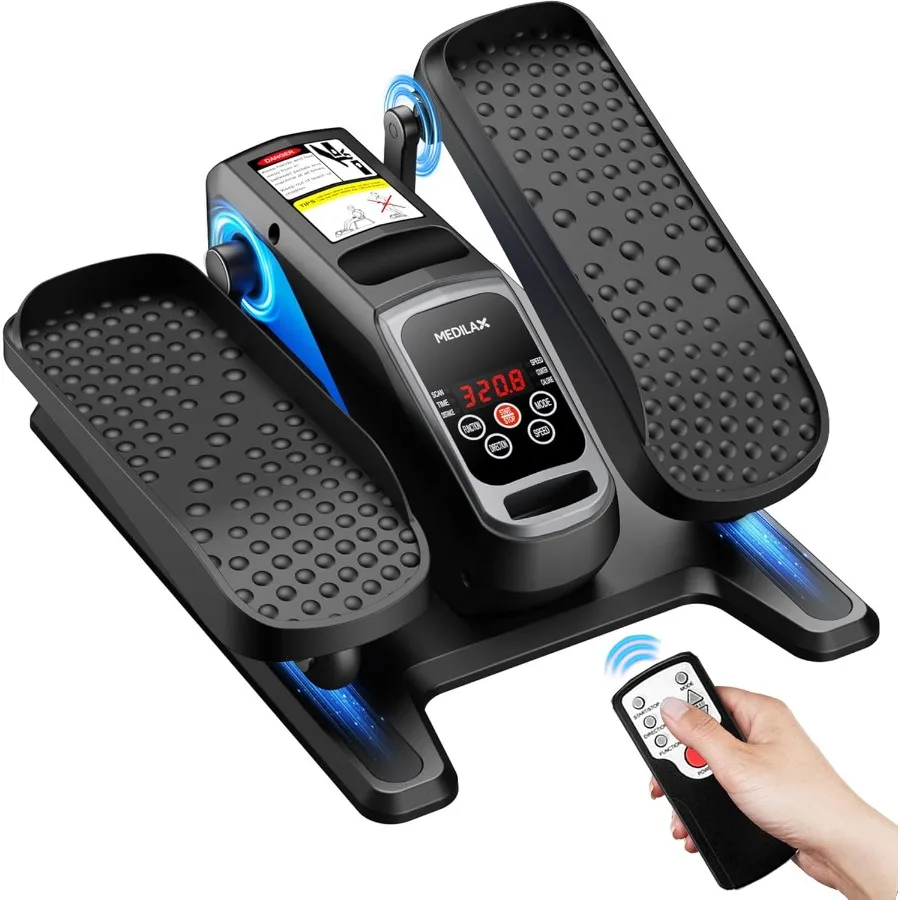 

Under Desk Elliptical Machine Portable Seated Pedal Exerciser for Home Office Use with 12 Manual and 3 Automatic Speed Settings