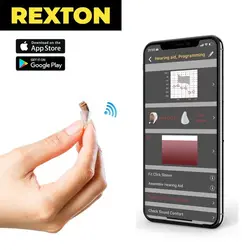 Rexton Inox Super Invisible Hearing Aids CIC Digit 8 Channel Hearing Aid App Adjustable Ear Aid For Mild to Moderate Deafness