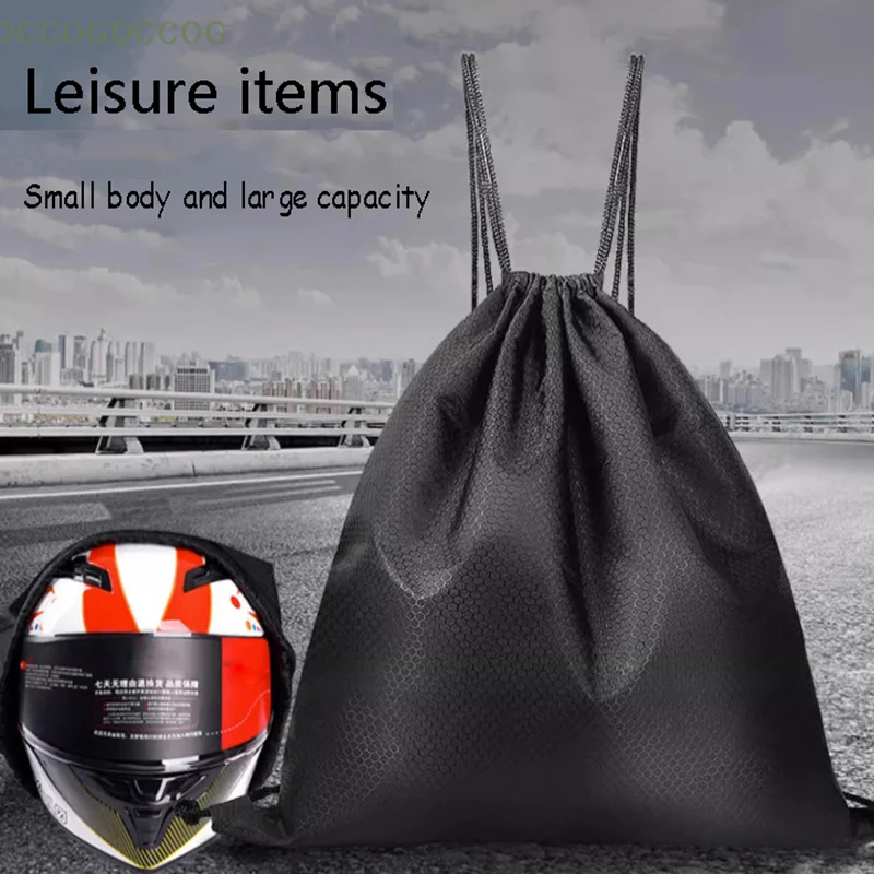 

1Pc Helmet Bag Rainproof Backpack Drawstring Pocket For Motorcycle Scooter Moped Bike Bicycle Full Half Helmet Lid Protect Bag
