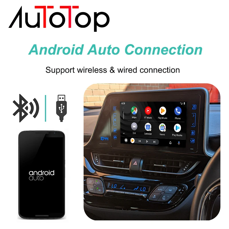 Drahtlose Carplay Android Auto Interface Decoder Box Für Toyota Touch 2 & Entune 2,0 Tundra Tundra RAV4 Tacoma Camry Corolla CH-R – Detail 3