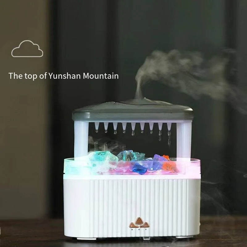 Humidificador De Aroma Simulated Raindrop Color Humidifier Fog Home Office Atmosphere Light Aromatherapy Machine