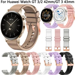 20mm Replacemet Band For Huawei Watch GT 3 GT3 Pro 43mm Silicone Watchbands Huawei Watch GT 2 GT2 Pro 42mm Wrist Strap Bracelet