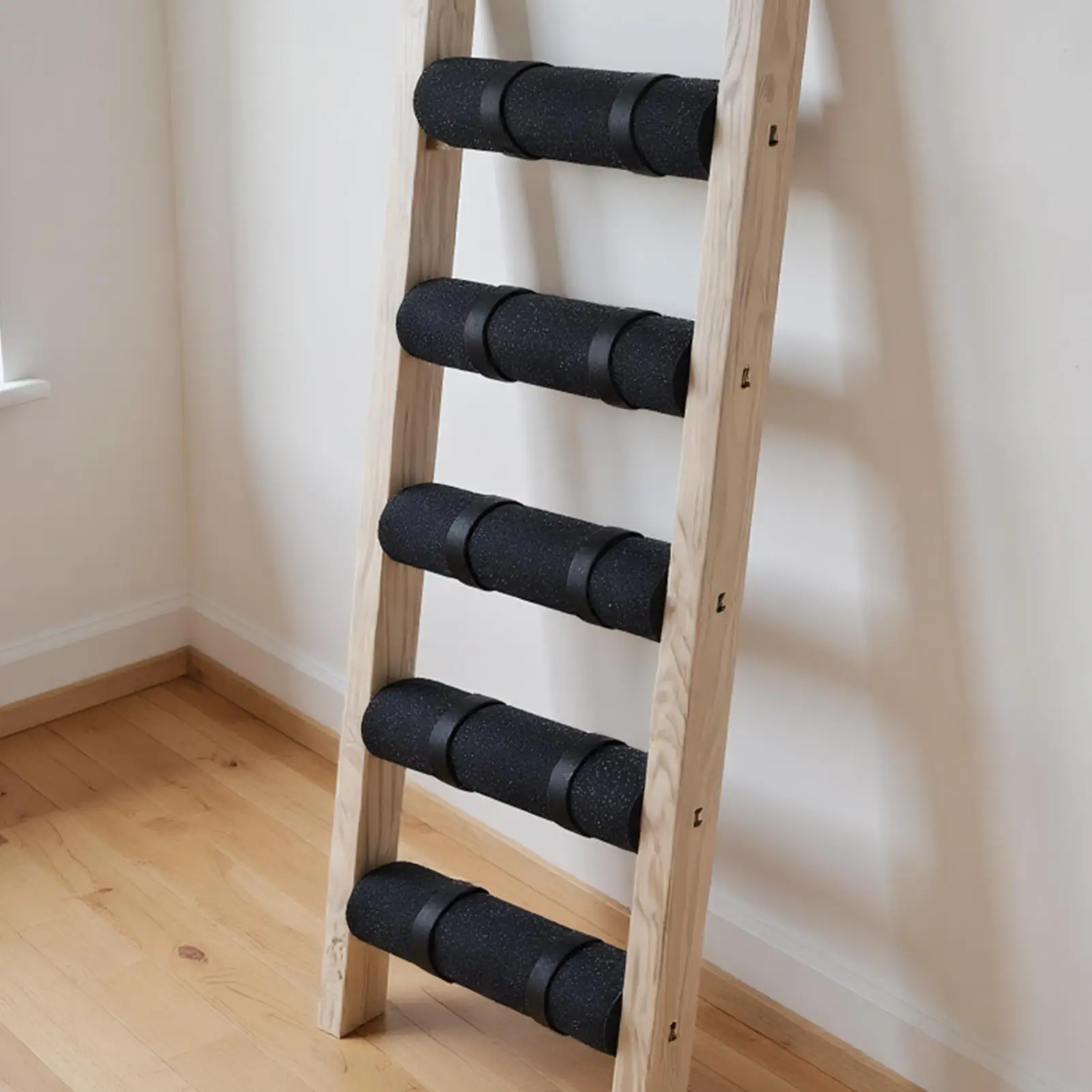 Almohadillas para escaleras de litera, 5 piezas, alfombrilla antideslizante, almohadillas para escaleras de cama tipo Loft con 10 correas de aro ajustables para dormitorio, universidad, RV, habitación de niños