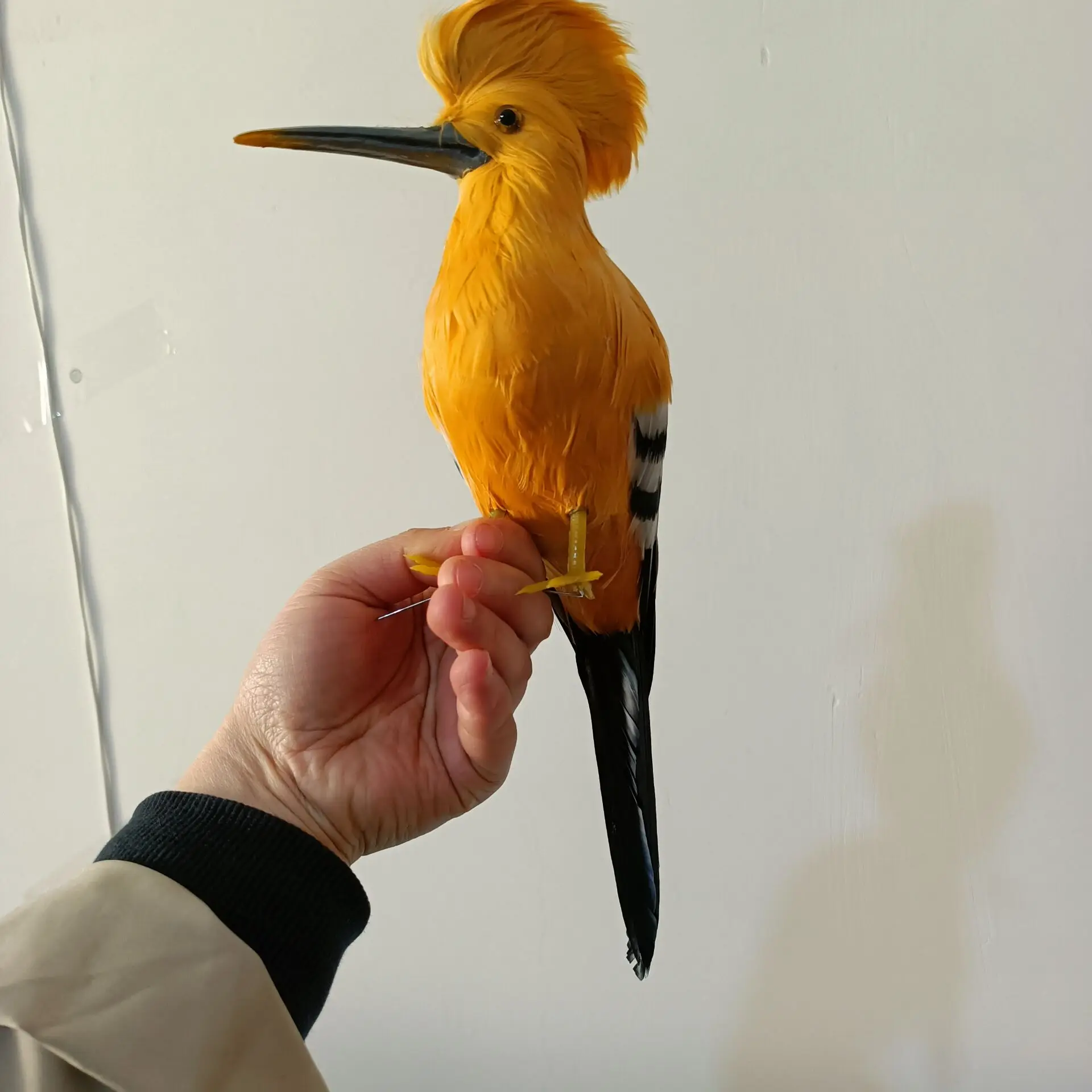 Simulation Hoopoe Bird Model Foam & Feathers yellow Hoopoe Garden decoration Gift about 32cm