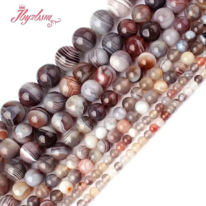 

Natural Botswana Agates Round Beads For Jewelry Making Strand 15 inches DIY Bracelet Necklace Accessorries Bead 4/6//8/10mm