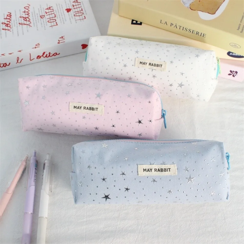 New Star-shaped Pencil Case High-quality Stylish Canvas Pencil Bag Large-capacity Stationery Organizer