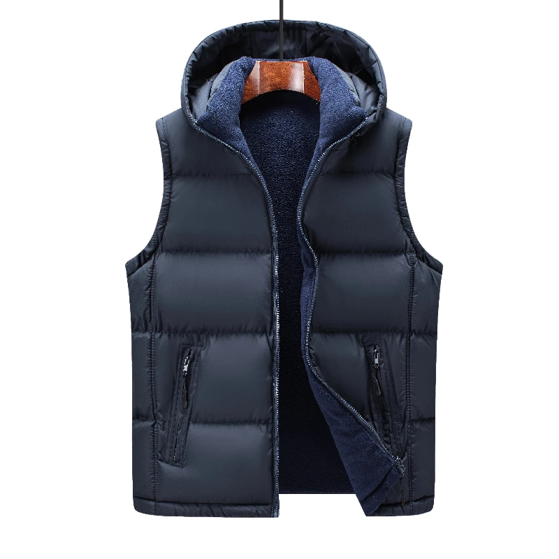 

Youth Sleeveless Stand Collar Vest Thickened Vest Male Personality Korean Version Outdoor Vest Windproof and Rainproof Jacket