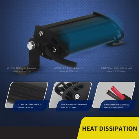 XINFOK 12V 24V LED Auto Offroad Spot Flood Combo LED Light Bar Work Light for Truck Car SUV 4WD 4x4 Faros ATV Barra Headlights 10 best sales barra led 12v car - №4