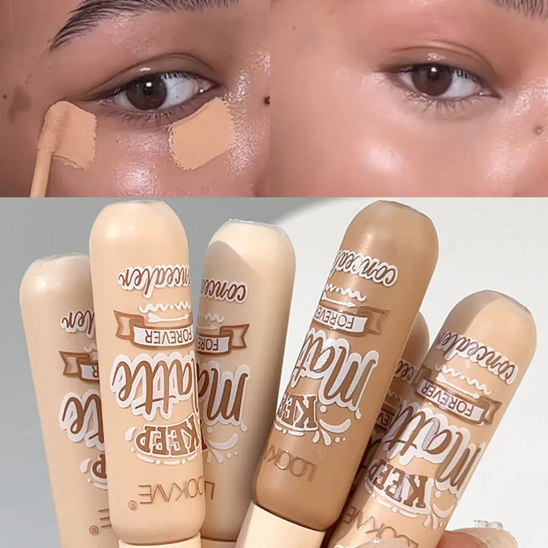 Eye Concealer Liquid Waterproof Long Lasting Full Cover Acne Dark Circles Matte Moisturizing Contouring Foundation Cream Makeup