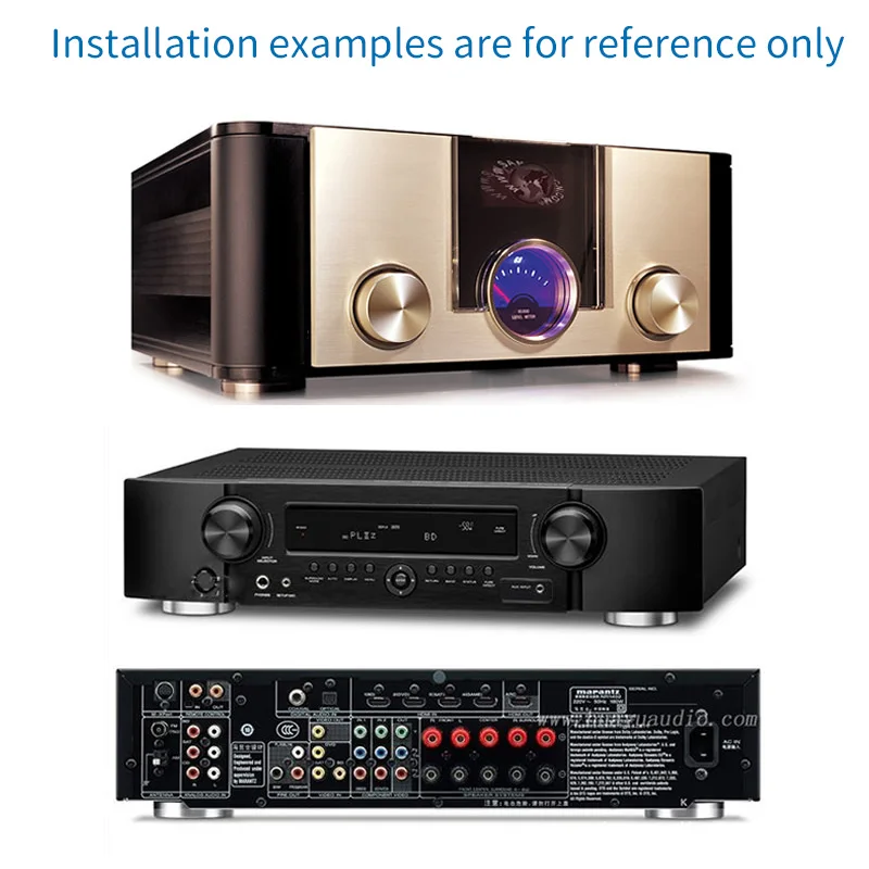 Almohadillas de sonido UNISIAN, pies de soporte de plástico, patas de Audio doradas y plateadas, altavoz, almohadilla de suspensión de absorción de impacto para amplificador