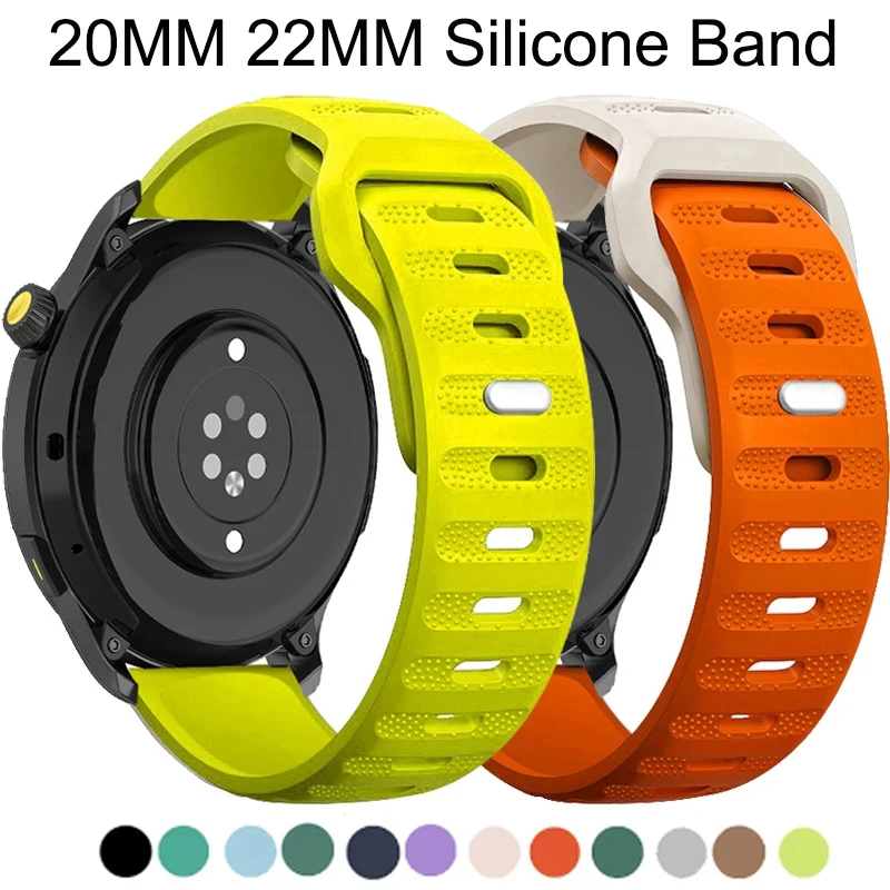 20MM 22MM Silicone Watch Band Straps For Garmin Fenix 6X 6 6S Pro 7X 7 Amazfit GTS/2/2e/3 Fenix 5 5X 5S Plus Smartwatch Bracelet