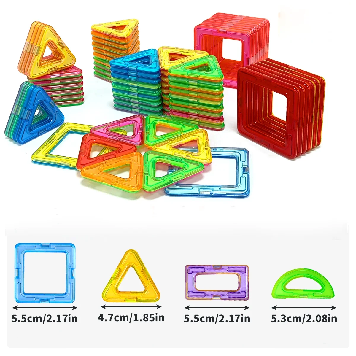 Blocos de construção magnéticos diy ímãs brinquedos tamanho médio haste brinquedos de construção aprendizagem brinquedos magnéticos educativos