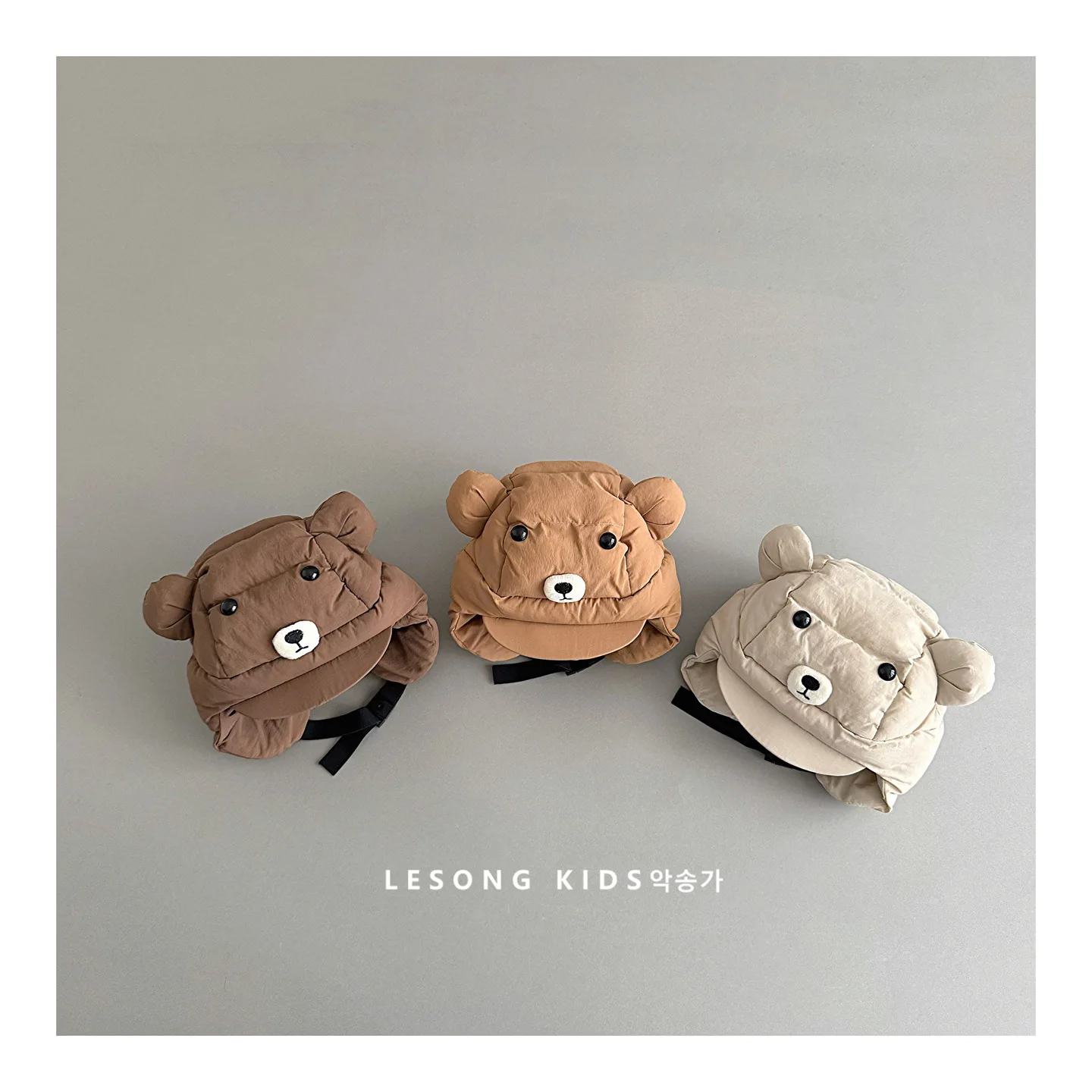 

2025 Baby Hat Cute Bear Autumn Winter Warm Thick Kids Hats for Girls Boys Kids Accessories Kids Ear Protection Caps