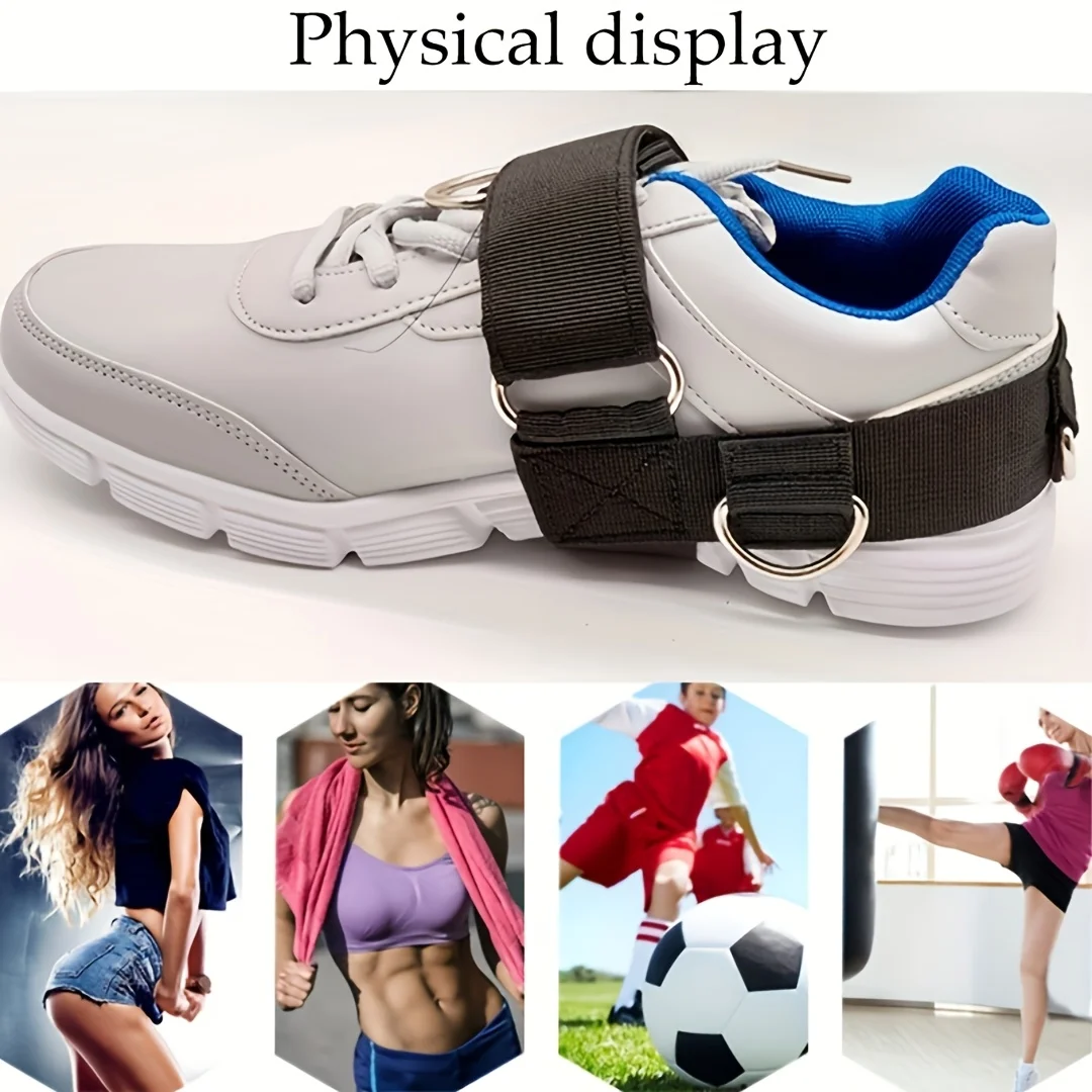قطعة واحدة من غطاء حذاء اللياقة البدنية، حزام الكاحل بإطار تنين للقدم، حزام مقاومة للياقة البدنية وإبزيم الكاحل، حزام سحب لتخسيس الساقين وتمارين القدم