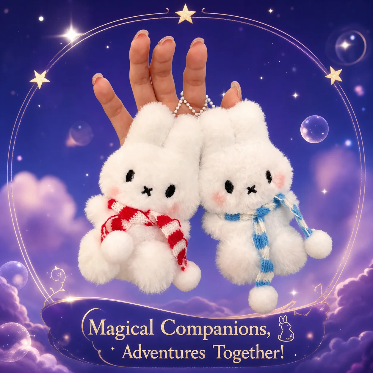 Miffy Rabbit Plush Toy Doll Pendant Cute Cartoon Scarf 1/4 Pcs Plush Merchandise