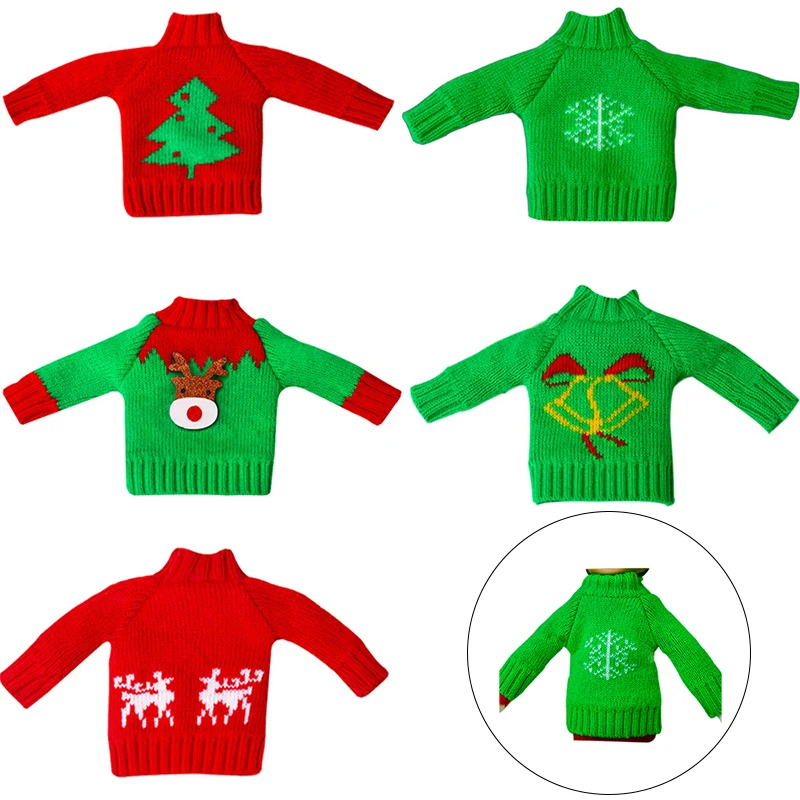 

Christmas Elf Doll Clothes Knit Cotton Sweater Baby Costume Toy Accessories Doll Holiday Dress Up Birthday Gift(No Dolls)