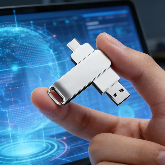 Lenovo High-Speed Type-C 2-in-1 USB Flash Drive OTG Pen Drive Memory Stick Pendrive 512GB 128GB 256GB for Phone PC Network Card 6