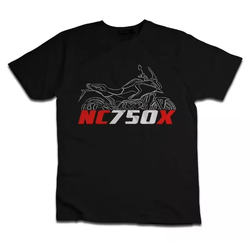 

Honda NC750X Высококачественная мужская и женская хлопковая футболка с круглым вырезом, модный повседневный топ для мотоциклиста