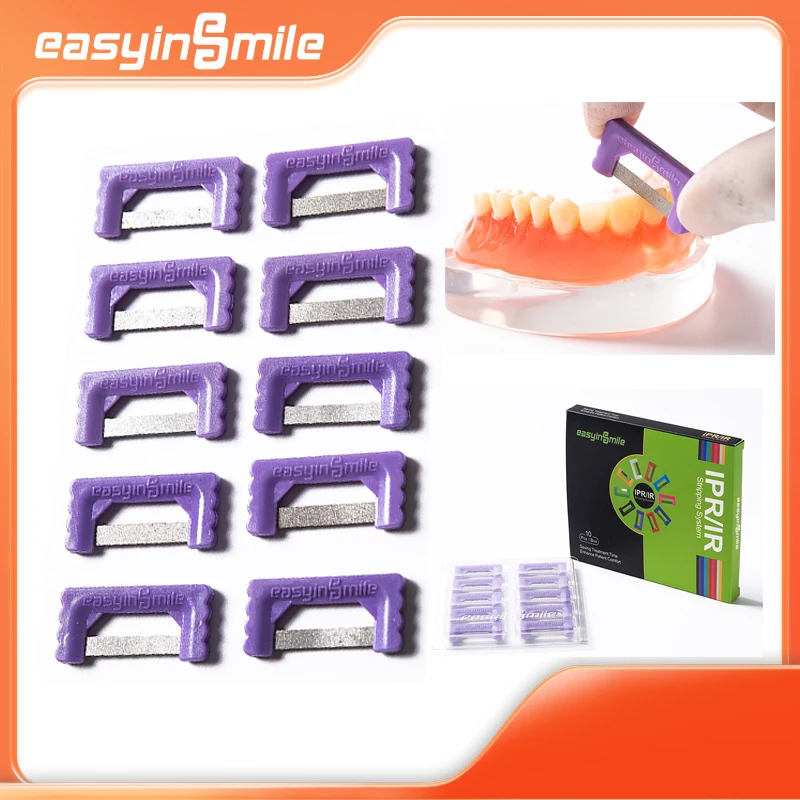 

10 шт., стоматологическая пила IPR, легкоinsmile, ортодонтическая межпроксимальная эмаль, уменьшающая зачистка, зубчатая польская полоска, многоразовая 0,2 мм