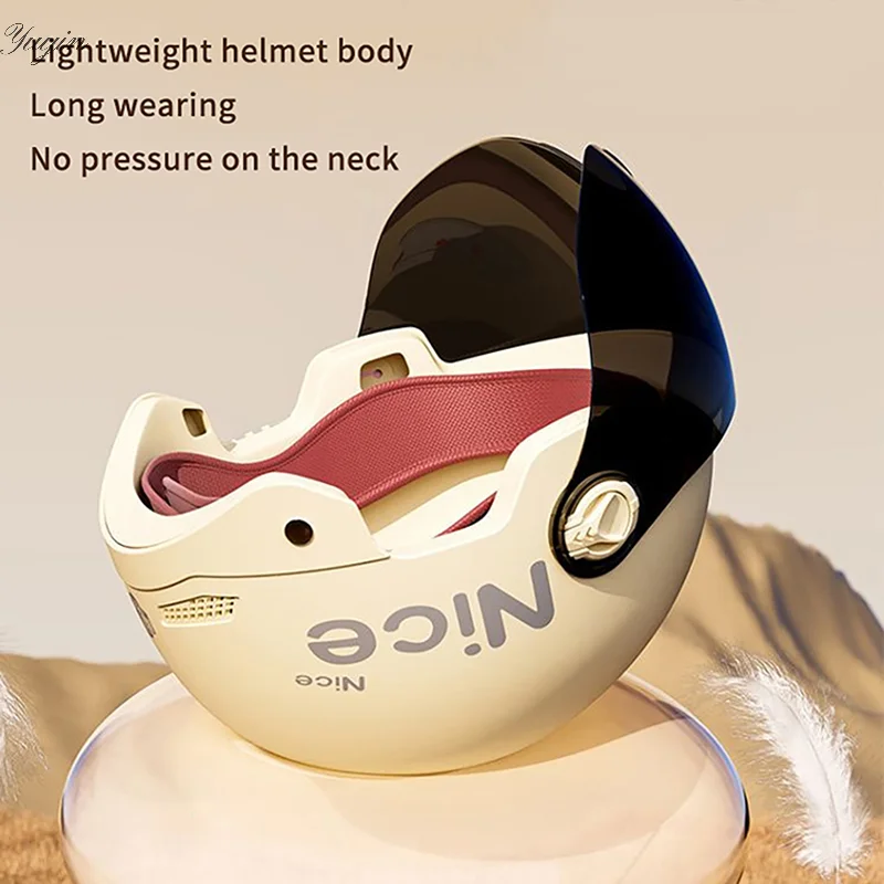 

Цельный аккумулятор для мотоцикла, летний универсальный четырехсезонный солнцезащитный защитный шлем, полушлем, женский шлем для электромобиля