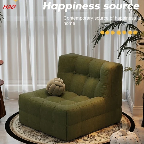 Sofá comprimido H2O, sofá perezoso Caterpillar, bloque Retro, diseño informal nórdico, sala de estar, dormitorio, sofá individual cuadrado 2025
