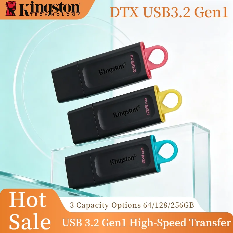 Kingston DTX Mini Key USB 3.2 Gen 1 Flash Drive 32GB 64GB 128GB 256GB Memory Stick for Laptop Computer Pro Max