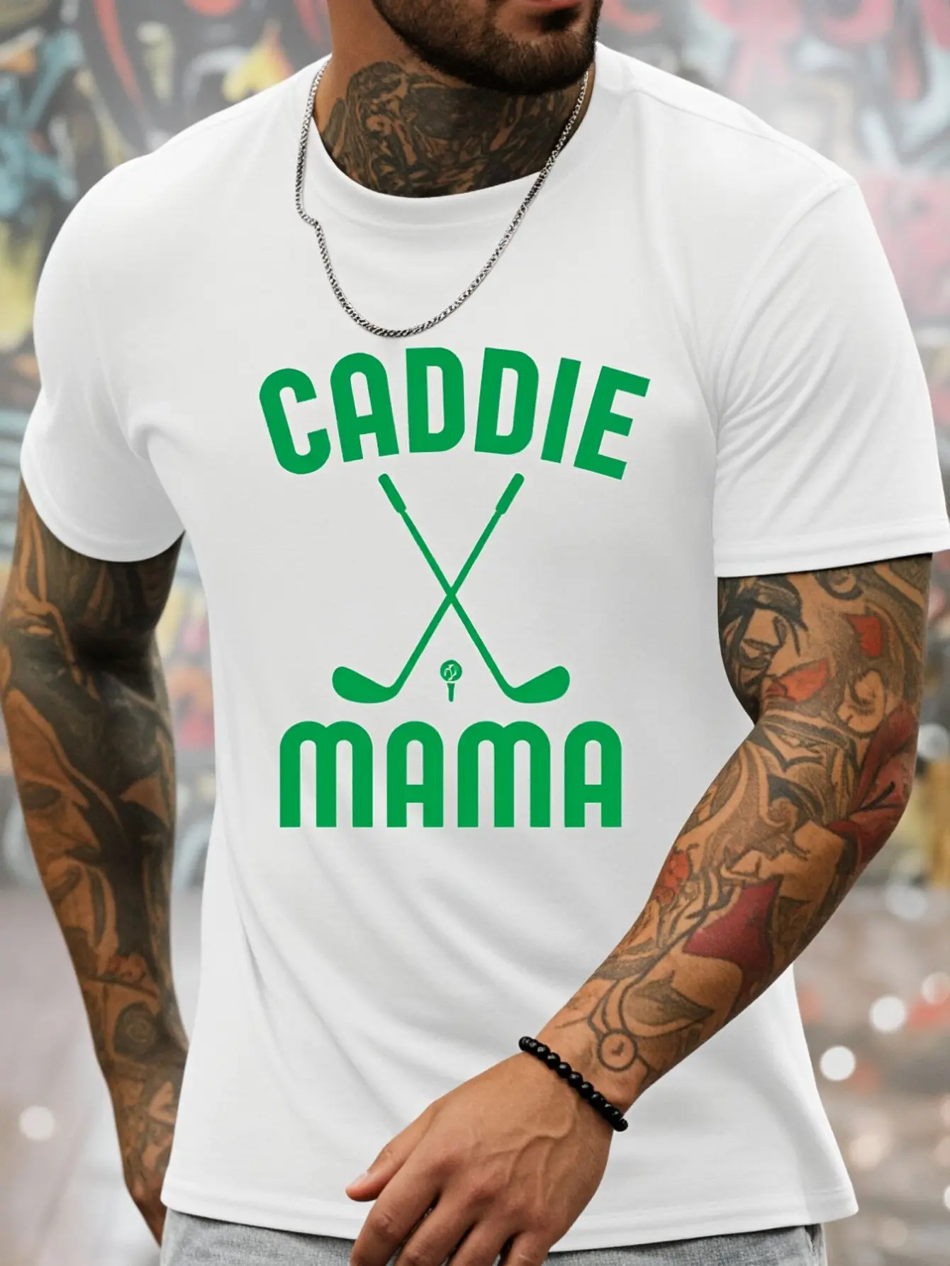 Caddie Mama Golf Club Cool Golfing Cute Golfer Mom Mother T-Shirt, Graphic Tees Men