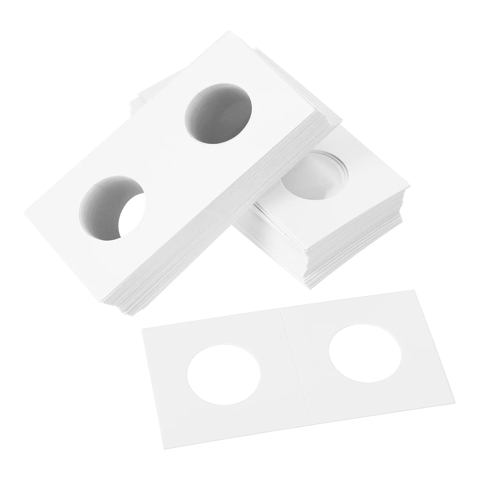 100 Pcs Coin Clip Storage Collecting Display Flips Paper Supplies Cardboard Holders